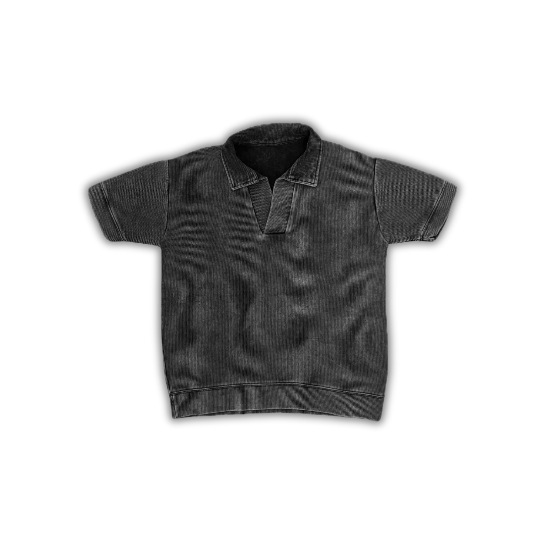 Stone Washed Knitted Polo (The Worlds First)