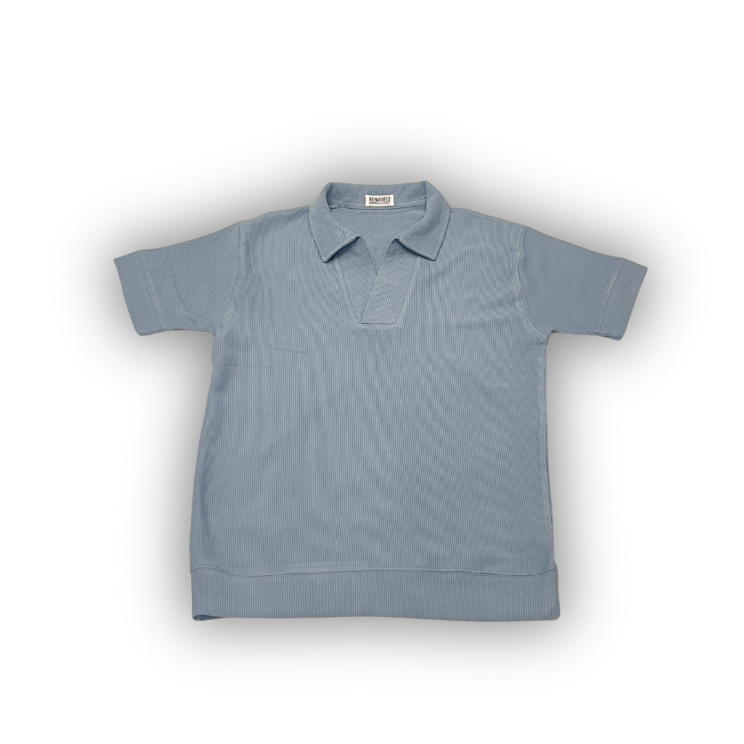 RV Knitted Polo In Glacier Blue