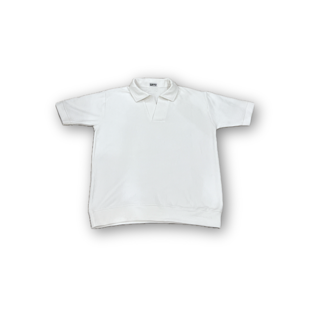 RV Knitted Polo In White